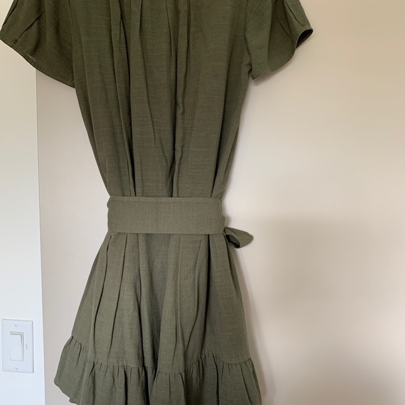 Green Kaki Summer Dress  Comptoir des Cotonniers - Picture 2 of 6